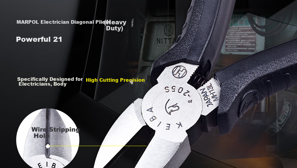 KEIBA Japan Original Imported Electrical Diagonal Pliers High Carbon Steel Wire Stripping Nippers N-205S 3