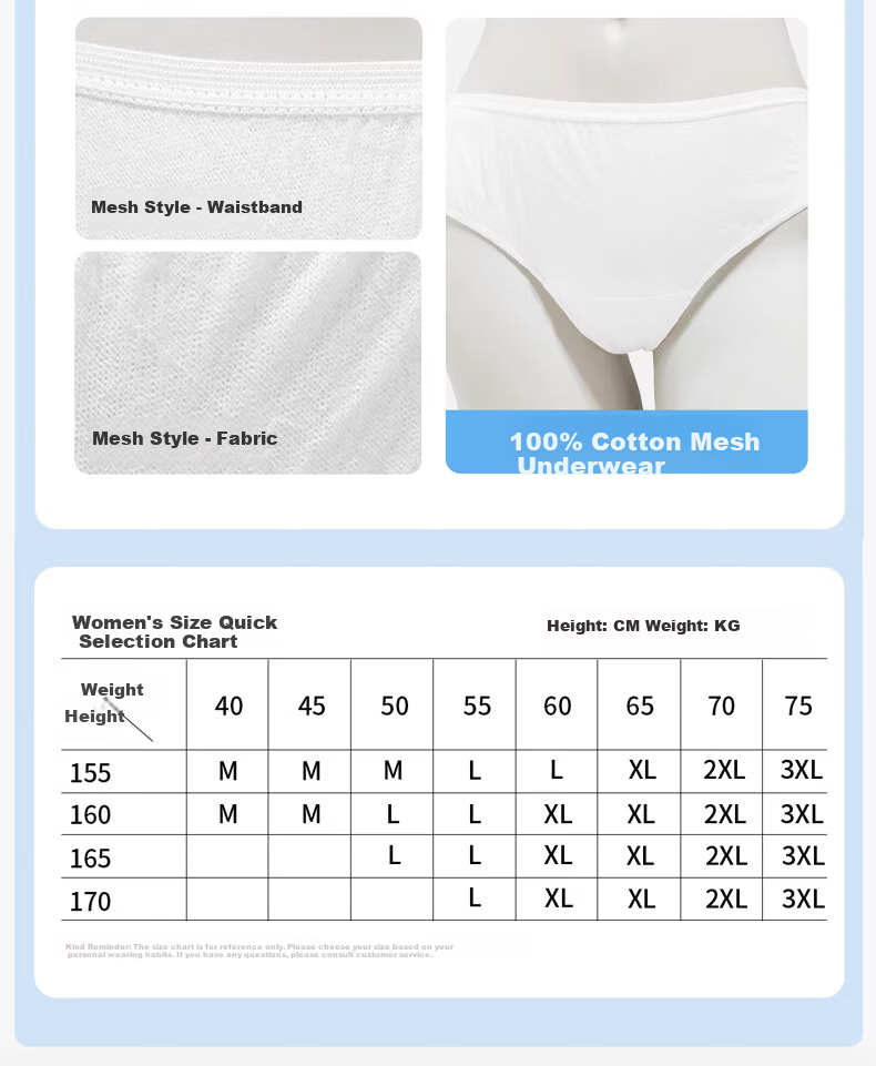 Beianshi Disposable Women's Sterilized Maternity Postpartum Travel Portable Underwear 5-Pack L 18