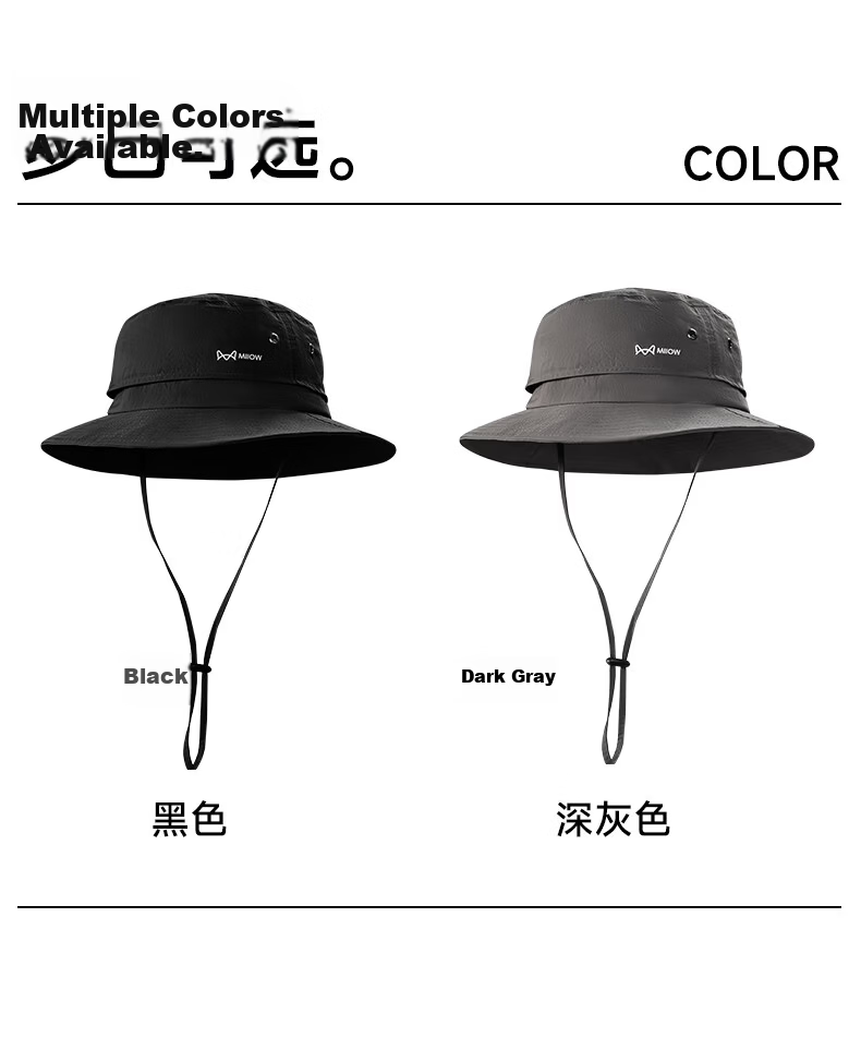 Miiow Men's Summer Sun Protection Outdoor Breathable Mountaineering Fishing Climbing Bucket Hat 13