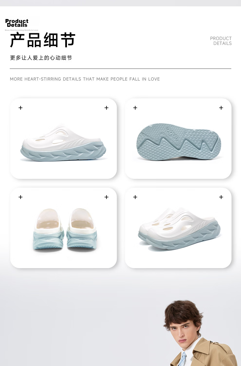 ENBO Manying Summer Outdoor Sports Slippers Men Hole Shoes Beach Shoes Reef Gray 39 (245mm) 9