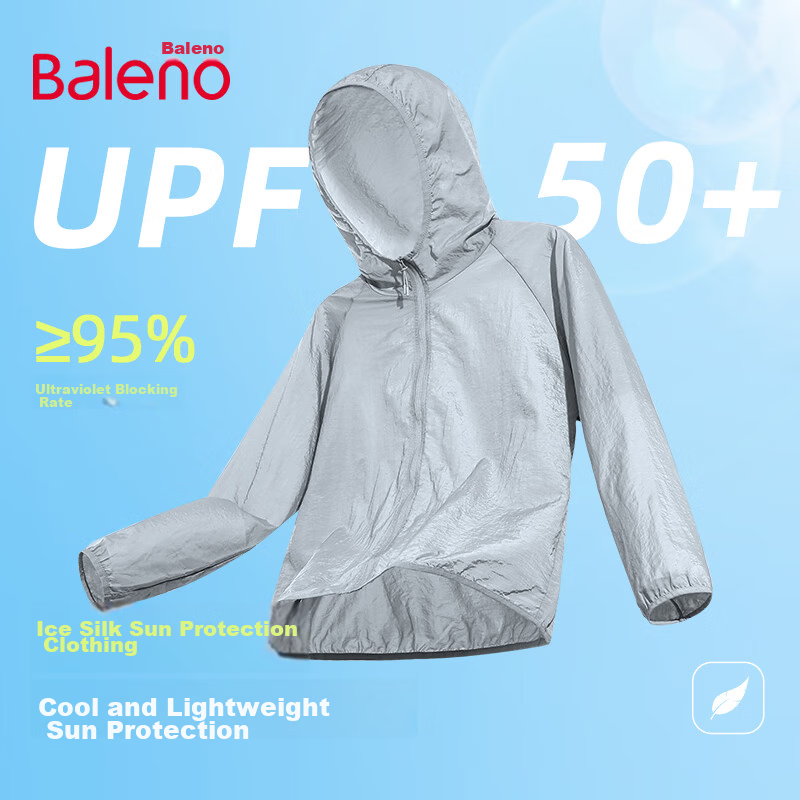 Baleno Men's Summer UPF50+ Hooded Sun Protection Jacket Ice Silk Cooling Lightweight Outdoor Quick-Dry Unisex Sunproof Shirt 17