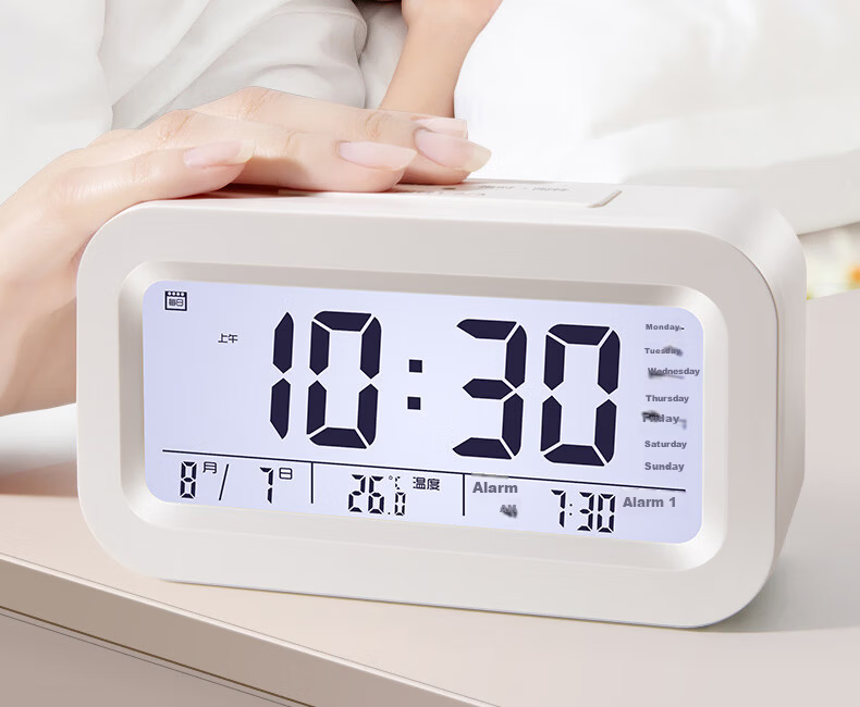 Qite Smart Alarm Clock Multifunctional 2026 New Student Wake-Up Device Temperature Display Snooze Electronic Desktop Clock Gift for Middle and High School Students Children's Day 13