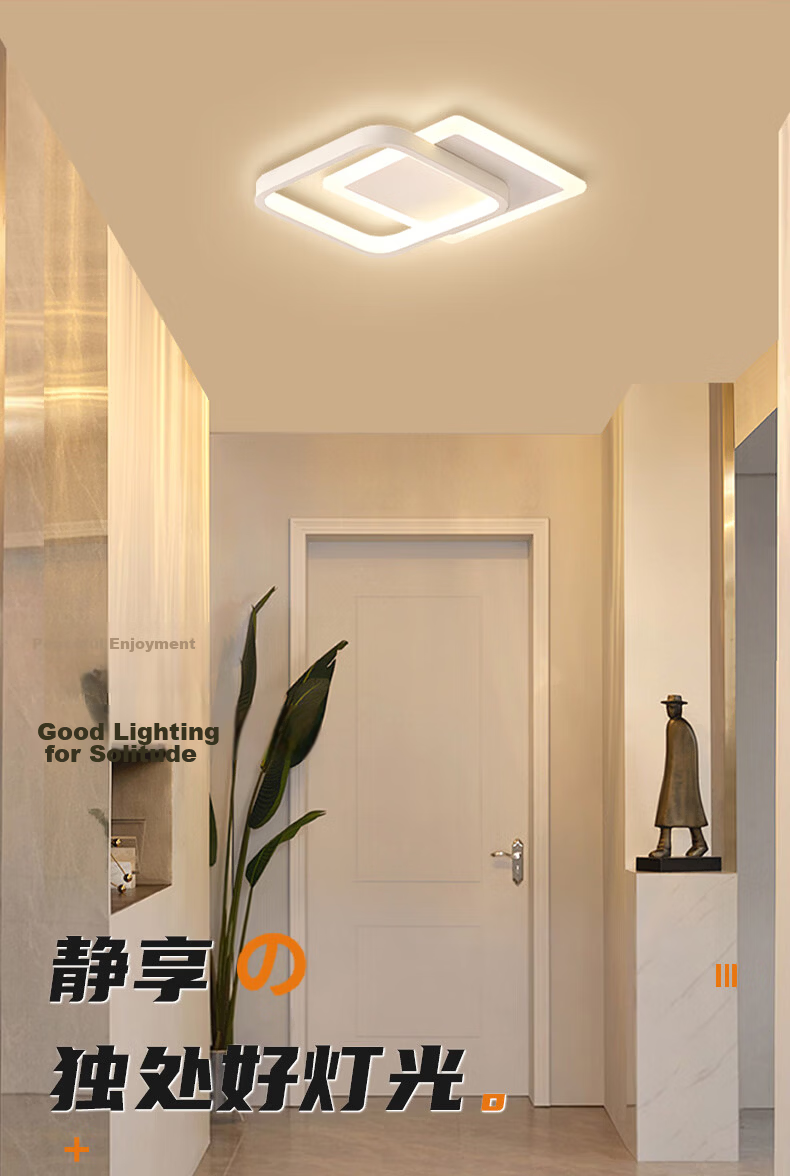 HD LED Minimalist Ceiling Corridor Light Balcony Entrance Creative Round Lamp [Installation and Removal Included] 1