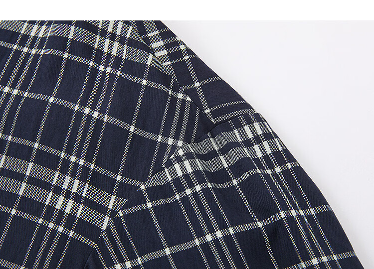 Demana [Stylish Everyday] Spring Vintage Lapel Plaid Drop Shoulder Loose Slimming Concealing Shirt for Women High-End Feel 13