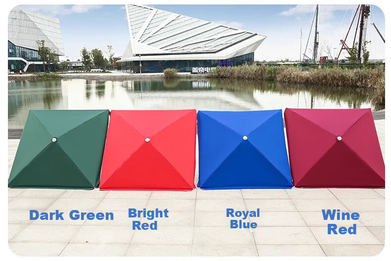 DSRAWMYT Outdoor Sun Umbrella Large Commercial Patio Umbrella Big Market Square Rectangular Rain Shelter Umbrella 12