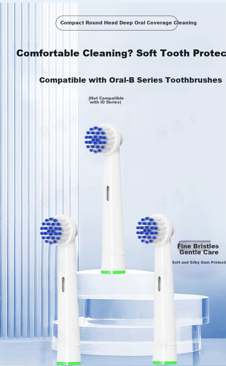 Doctor A Compatible Braun Oral-B Electric Toothbrush Heads D12/D16/D100/P2000/P4000 Soft Gum Care Replacement Toothbrush Heads 6-Pack 5