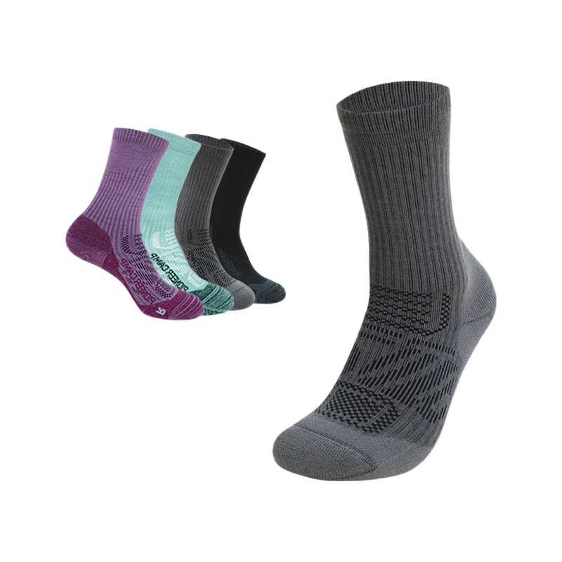 Pioneer Camp Merino Wool Women's Breathable Odor-Resistant Outdoor Windproof Warm Hiking Socks Non-Slip Men's Long Tube Socks