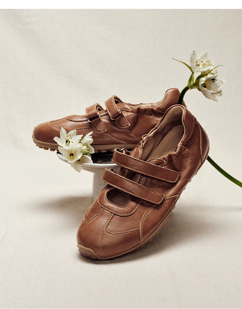 Senda Star Style Nai Pi De Xun Mary Jane Women's 2026 Summer New Lambskin Casual Shoes 4XV03BQ6 Beige Size 40 13