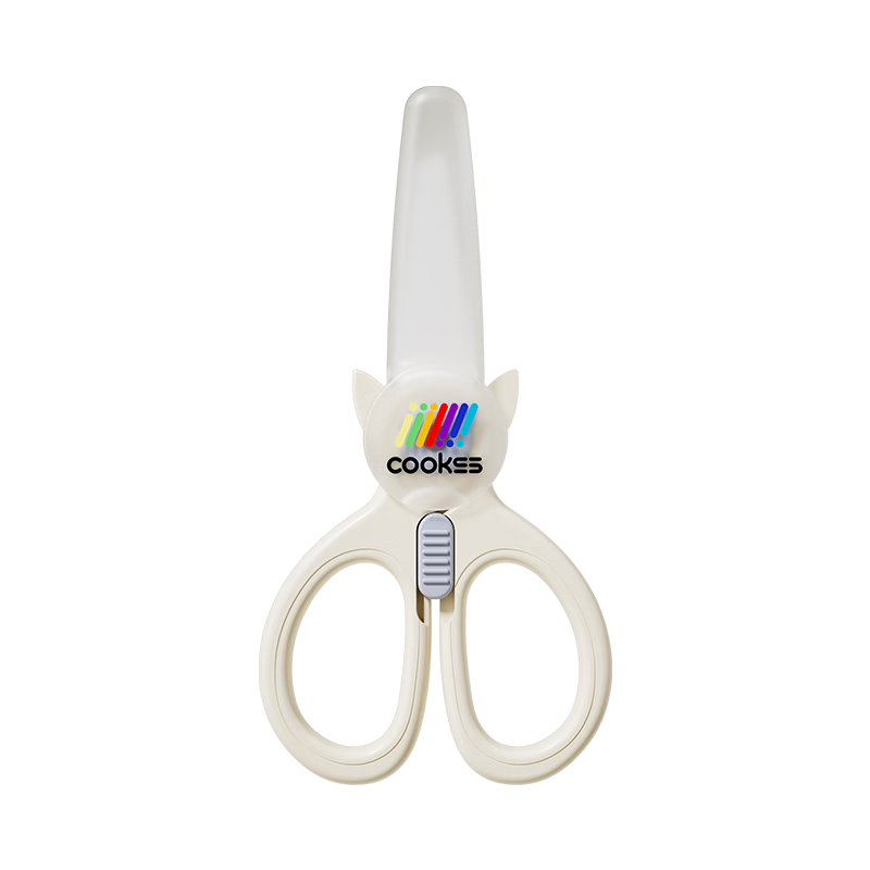 COOKSS Ceramic Baby Food Scissors Portable Meat Cutter and Food Grinder Set for Children