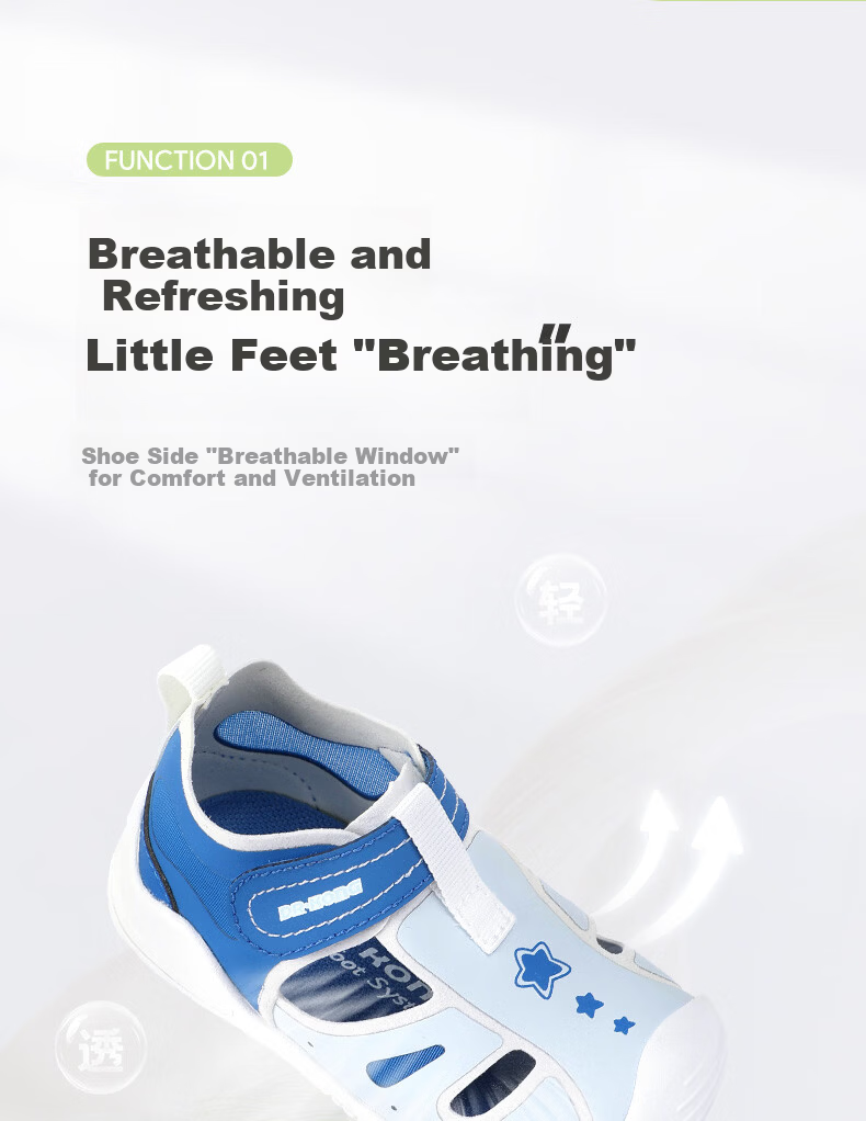 DR·KONG Toddler Walking Shoes Spring Soft Sole Breathable Kids Shoes 2B13A1020AM Blue Size 20 5