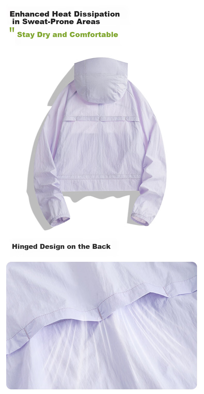 MULINSEN Summer 2026 New Slim Fit Short Sunscreen Jacket for Petite Women, Loose Breathable Hooded Thin Coat 11