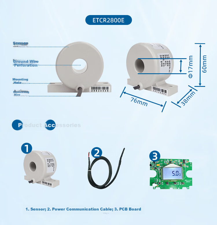 ETCR Online Ground Resistance Tester with Ground Current Measurement, Explosion-Proof Certified, RS485/4G Communication 17