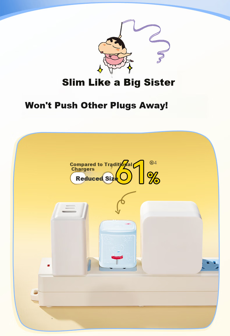 BULL Crayon Shin-chan IP Collaboration Ice Cube Charger Compatible with Apple iPhone 17 Pro Fast Charger 16 Mobile Type-C Data Cable Genuine 30W 7