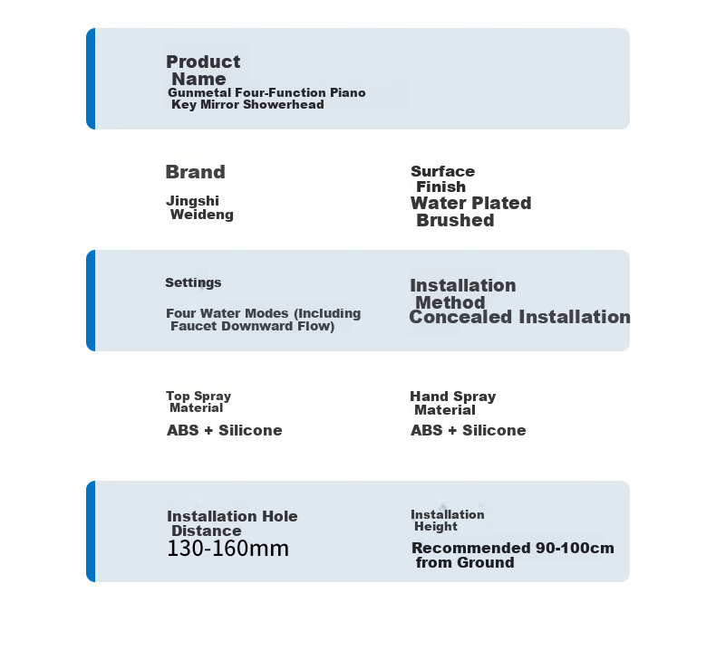 JSWD Shower Faucet Set Bathroom Shower Head Integrated Pressurized Home Shower 511 13