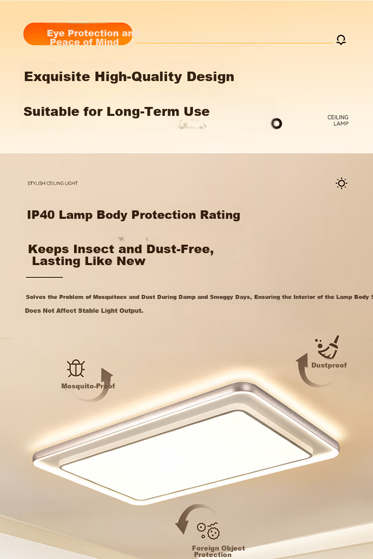 NVC Living Room Main Light Full Spectrum Eye Protection Ceiling Lamp High Brightness Smart LED Lighting for Living Room Baby-Friendly Zero Glare 11