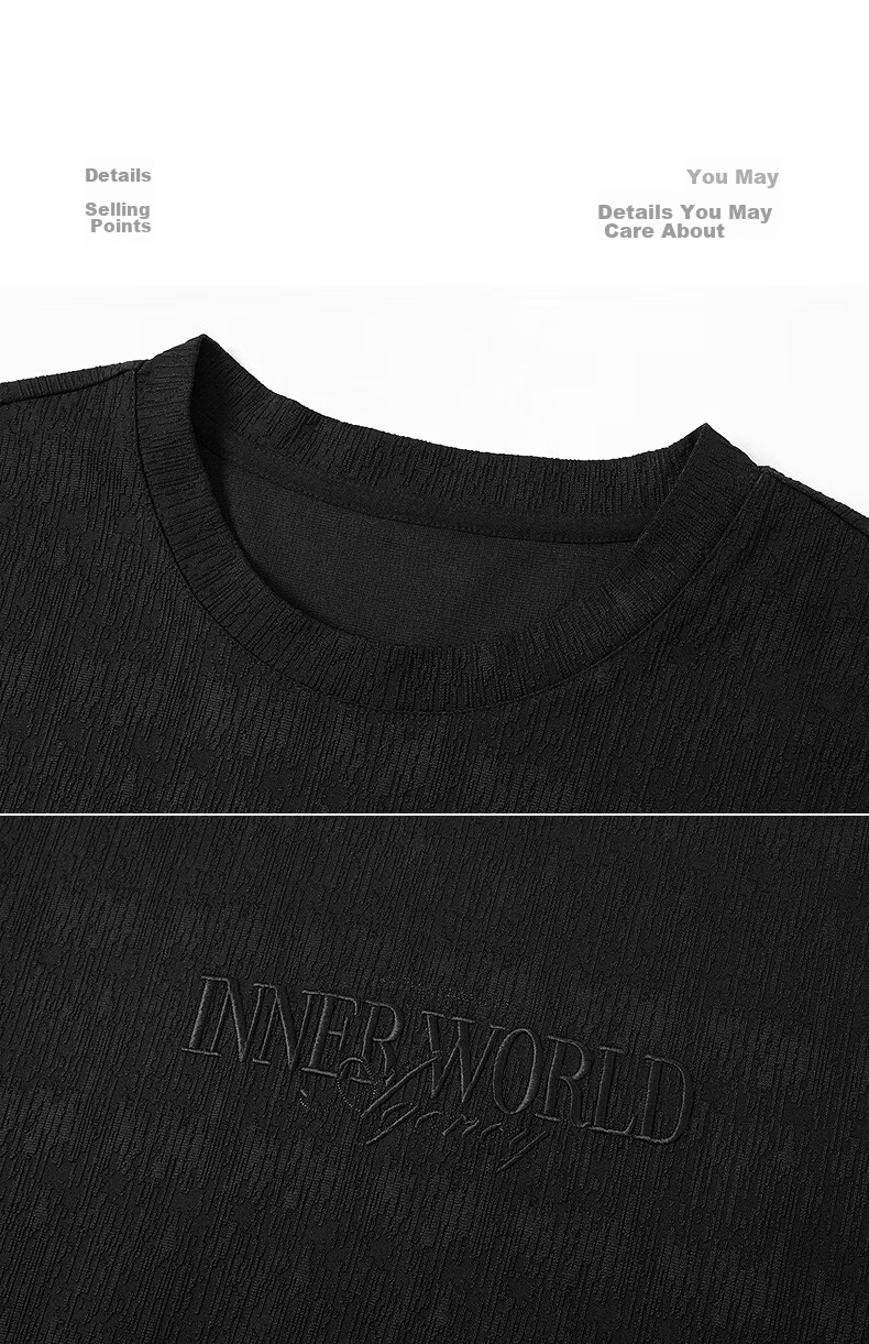 GXG Men's Micro-Boxy Short Sleeve T-Shirt Multi-Color Crew Neck Textured Knit Short Sleeve 2026 Summer New Arrival 21