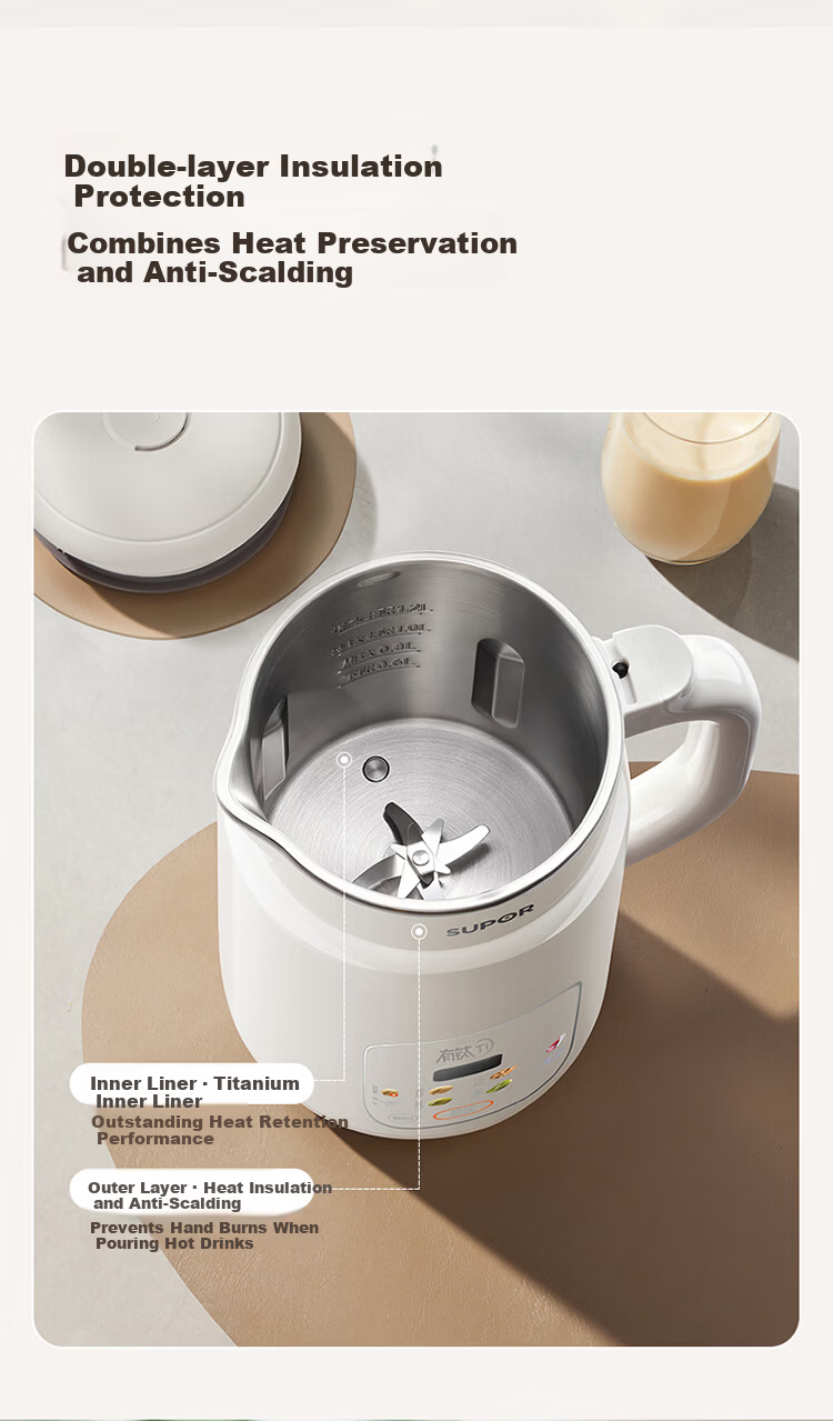 SUPOR Titanium Soymilk Maker 1.2L Fully Automatic Multifunctional Blender DJ12B-T01 10