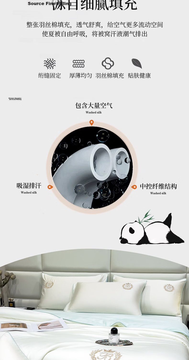 Nanjiren Class A Antibacterial Summer Quilt Air Conditioning Quilt Breathable Quilt Core Summer 180x220cm Light Gray Single/Double 7