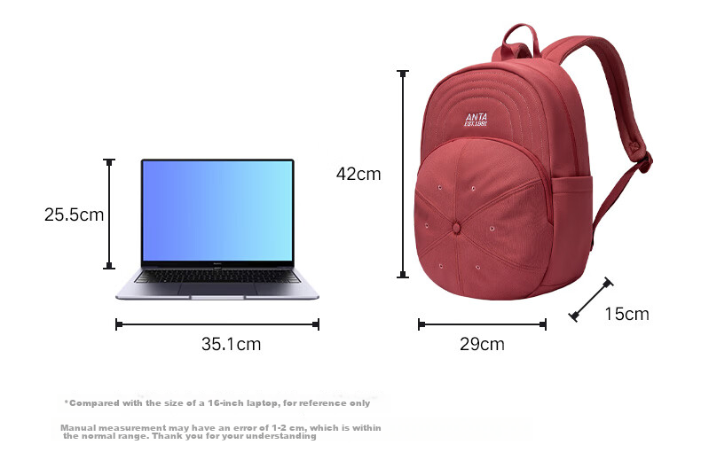 Anta Large Capacity Basketball-Shaped Backpack Youth Cycling Sports School Bag College Style Laptop Bag 5