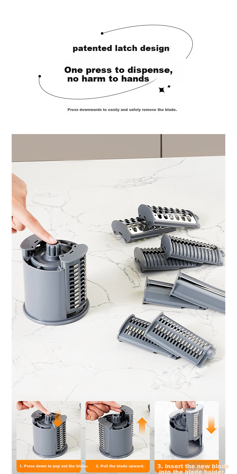 Meizhikou [Price Protection 618] Multifunctional Vegetable Cutter Household Kitchen Electric Vegetable Slicer Fully Automatic Shredder and Slicer with Cleaning Brush 8
