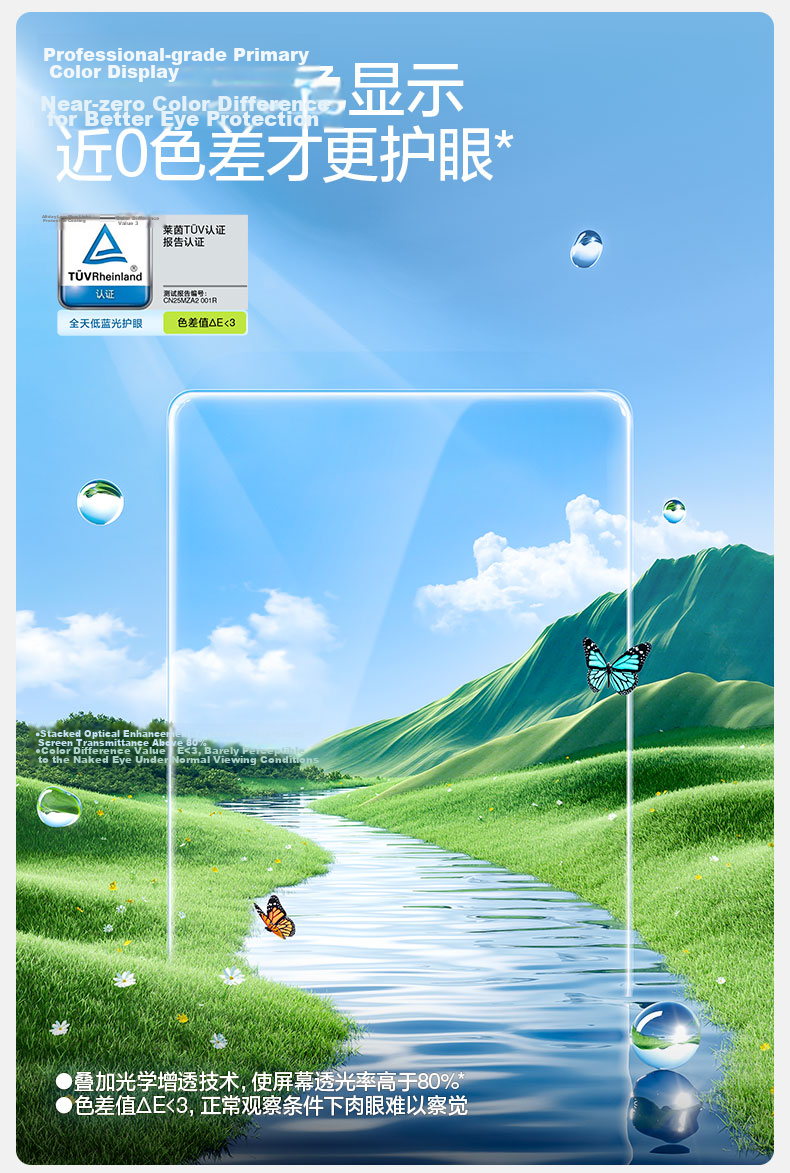 Shanmo Tempered Glass Screen Protector for Huawei MatePad Mini 8.8-inch 2025 Model | Eye Protection Certified | Dust-Free Easy Installation | HD Soft Light Blue Light Filter 17