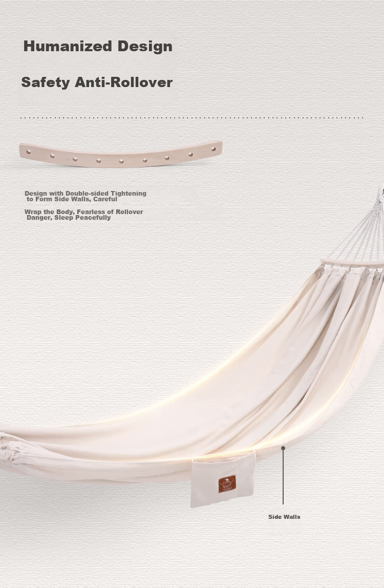 CAMEL Anti-Rollover Hammock, Outdoor Double Swing, Indoor Home Garden Hanging Net Bed 4