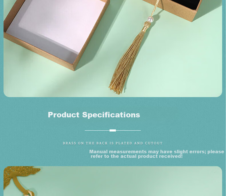 E-Muguo Metal Bookmark Ancient Style Gift Box Chinese Cultural Creative Brass Bookmark Birthday Gift Creative Souvenir for Teachers Classmates Friends Wutong Leaf 12