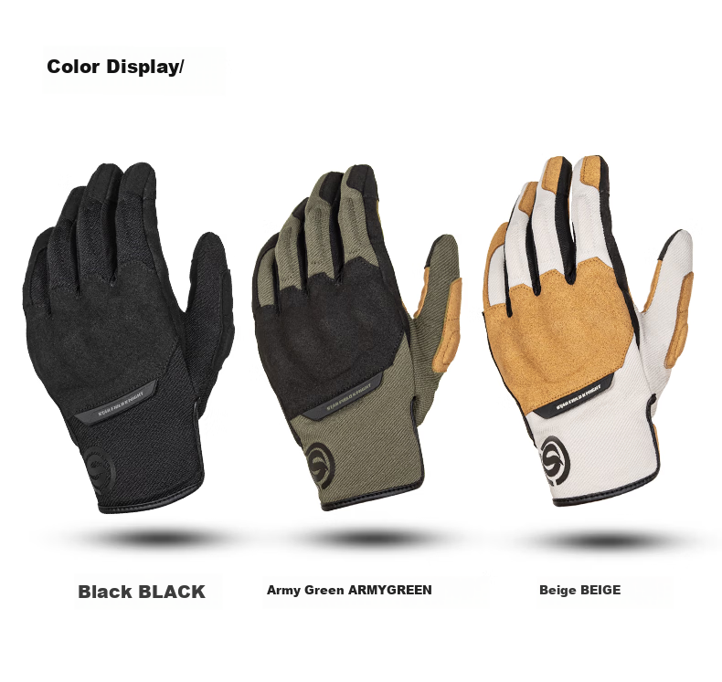 STAR FIELD KNIGHT Motorcycle Riding Gloves Unisex Spring Summer Breathable Retro Thin SKG577 Beige Size M 13