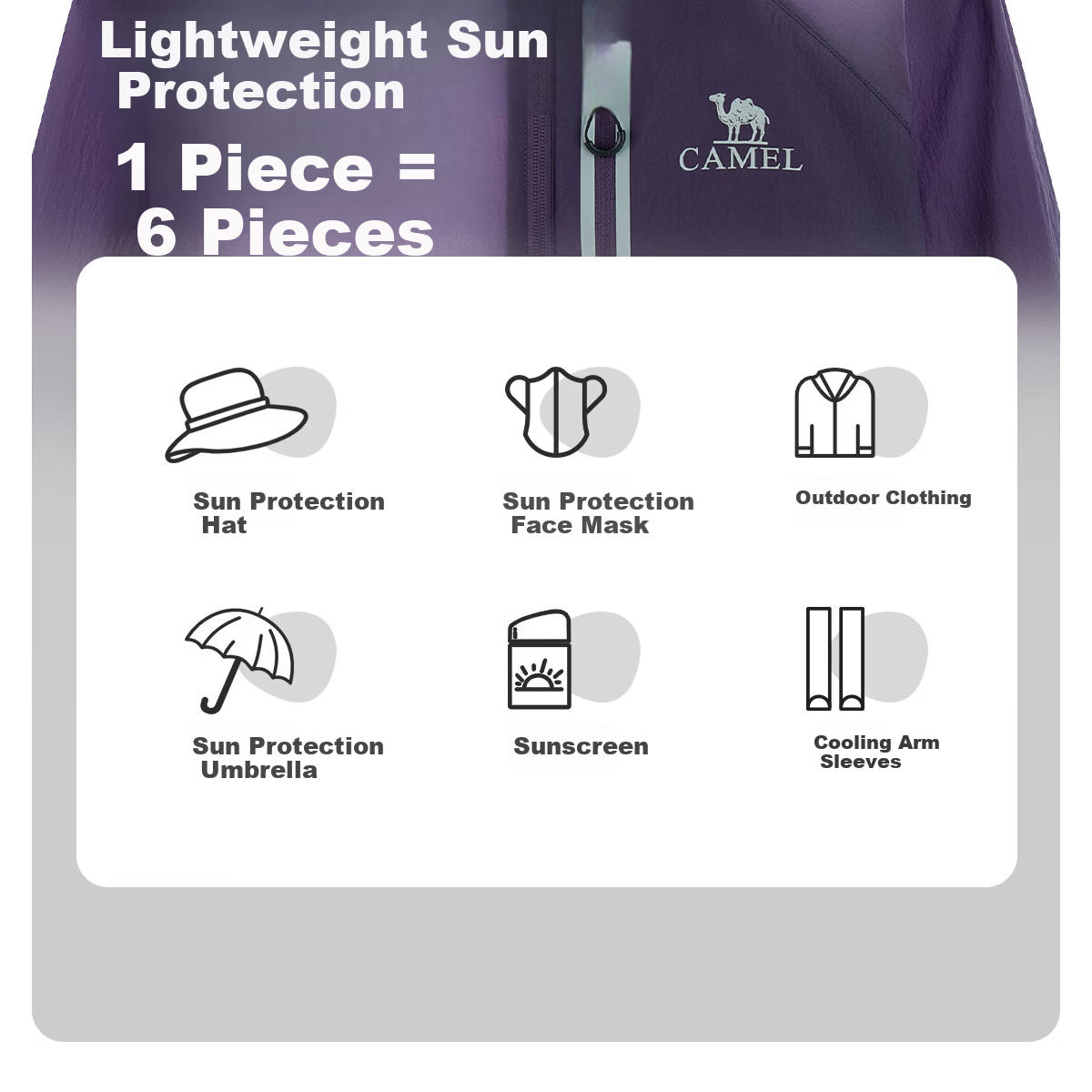 Camel Iceberg Sunscreen Jacket Pro Wang Junkai Edition Cooling Waterproof UV Protection Lightweight Skin Jacket M35BK07069 16