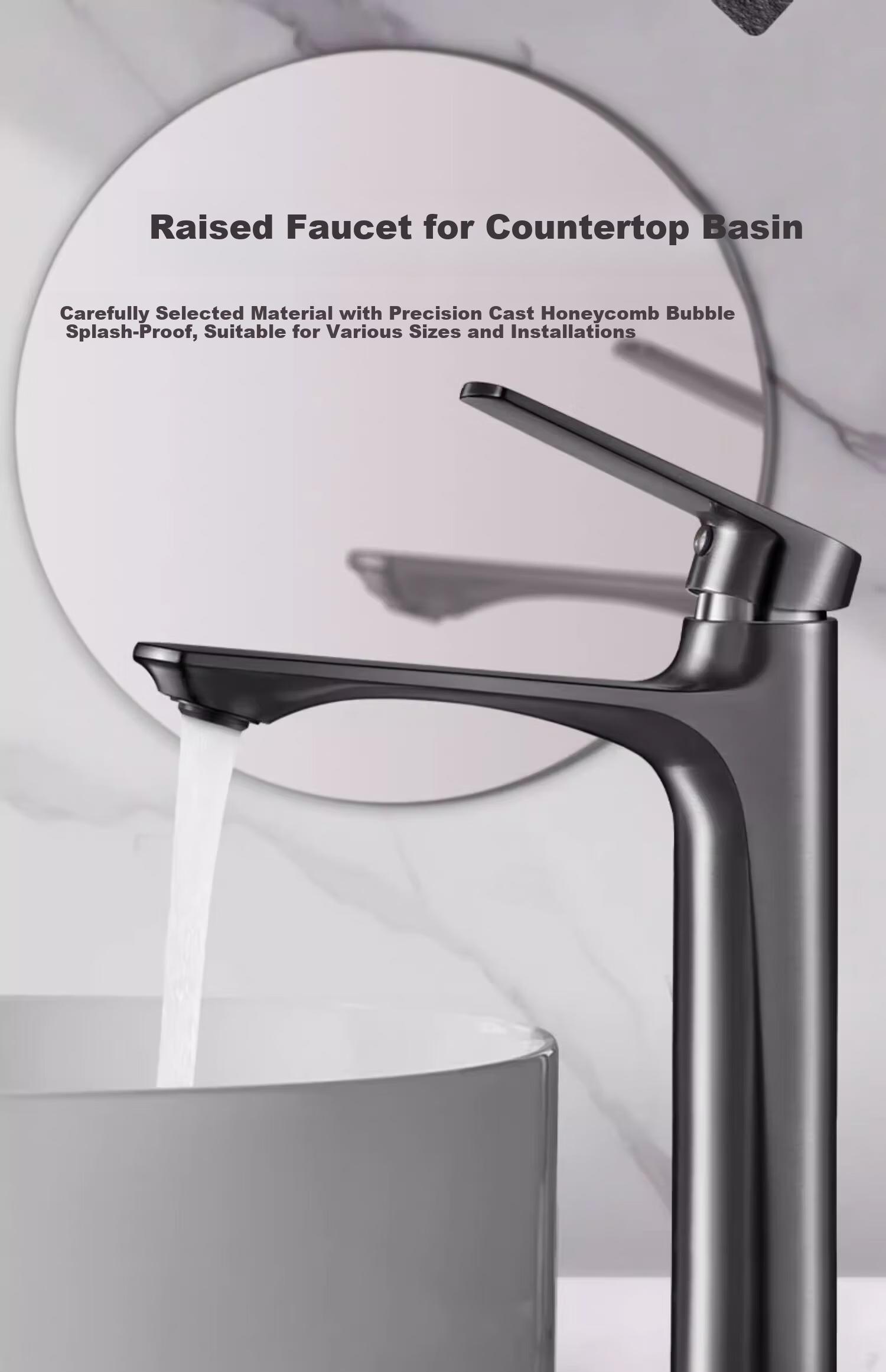 IVORPO German Basin Faucet Bathroom Washbasin Sink Splash-proof Single Cold Water Tap 2