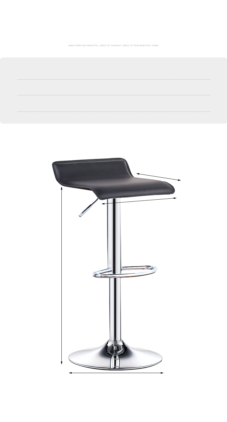 Huakaizhixing Bar Stool, Adjustable Height Chair, High Chair, Bar Stool, Office Chair with Backrest, XK2201 Black 11
