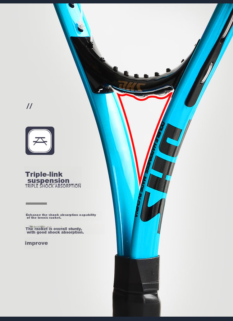 DHS Tennis Racket, Aluminum Alloy Pair, for Men And Women Training, ES2900 Blue Pair 6