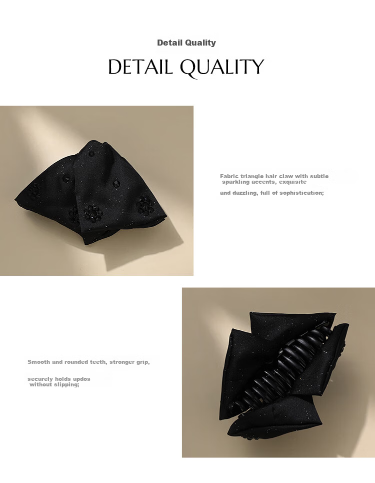 CHIMERA Hair Volume Back Bun Claw Clip with Rhinestones Fabric Hair Clip Shark Clip Hair Accessories for Women Birthday Gift 3
