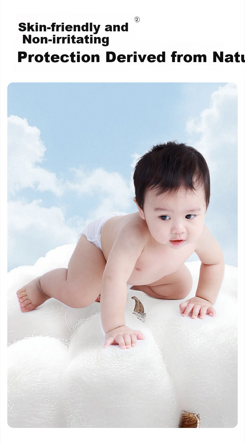 Xue Mianduo Cotton Soft Towel 100% Pure Cotton Baby Newborn Dual-use Dry and Wet Wipes 80 Sheets 5 Packs 7