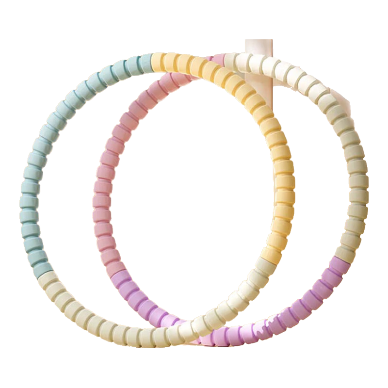 Duweike Hula Hoop, Detachable And Adjustable Waist, for Children And Adults, Shaping Fitness Exercise, Pink And White