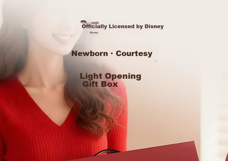 Disney Newborn Welcome Gift Box Baby Rattle Toy Soothing 0-12 Months Infant Month Celebration Children's Day Gift 1