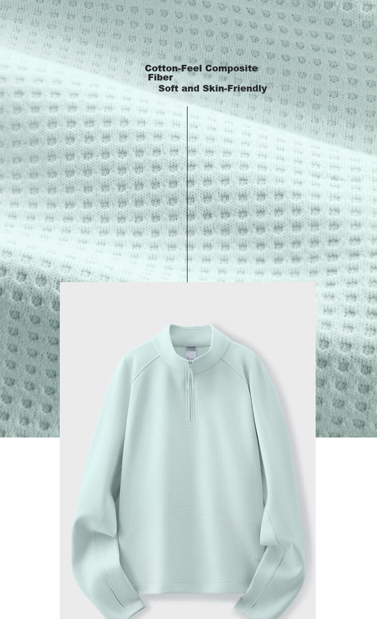 Beneunder Women's Half-Zip Quick-Dry Slim Fit Sweatshirt 26 Spring Summer New DR017 Early Cloud Blue M 3