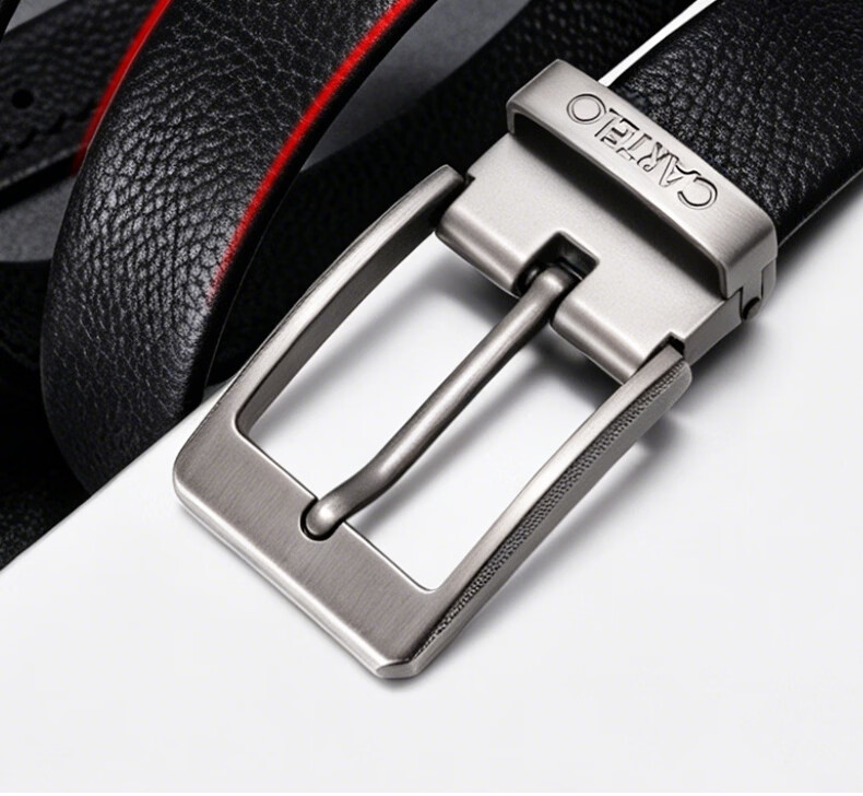 CARTELO Men's First Layer Cowhide Leather Pin Buckle Belt Business Casual Pants Belt 2026 New Model Gift for Boyfriend Husband Dad 10