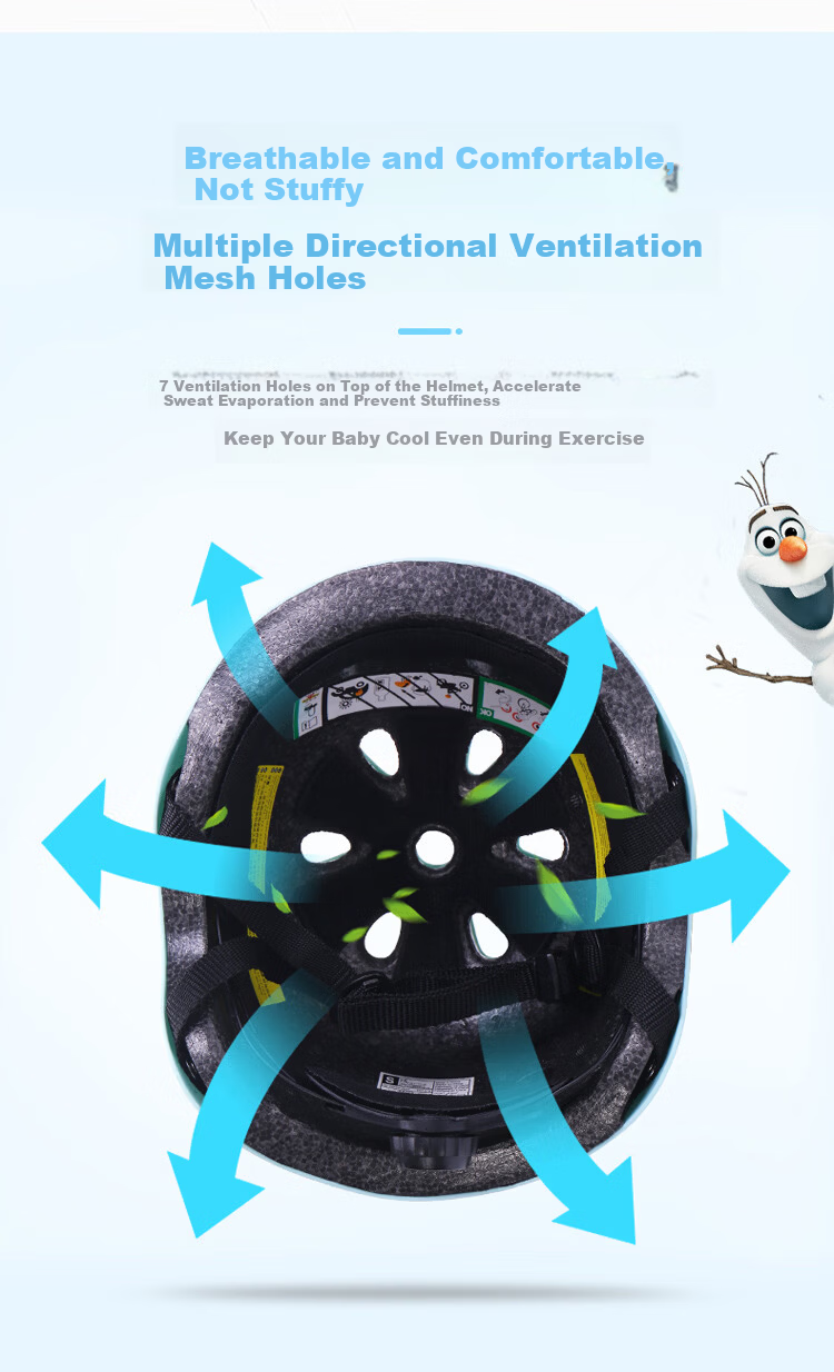 Disney Kids Adjustable Helmet for Roller Skating, Scooter, Bicycle Riding, Anti-Fall Protective Gear, Balance Bike, Girl Elsa 4