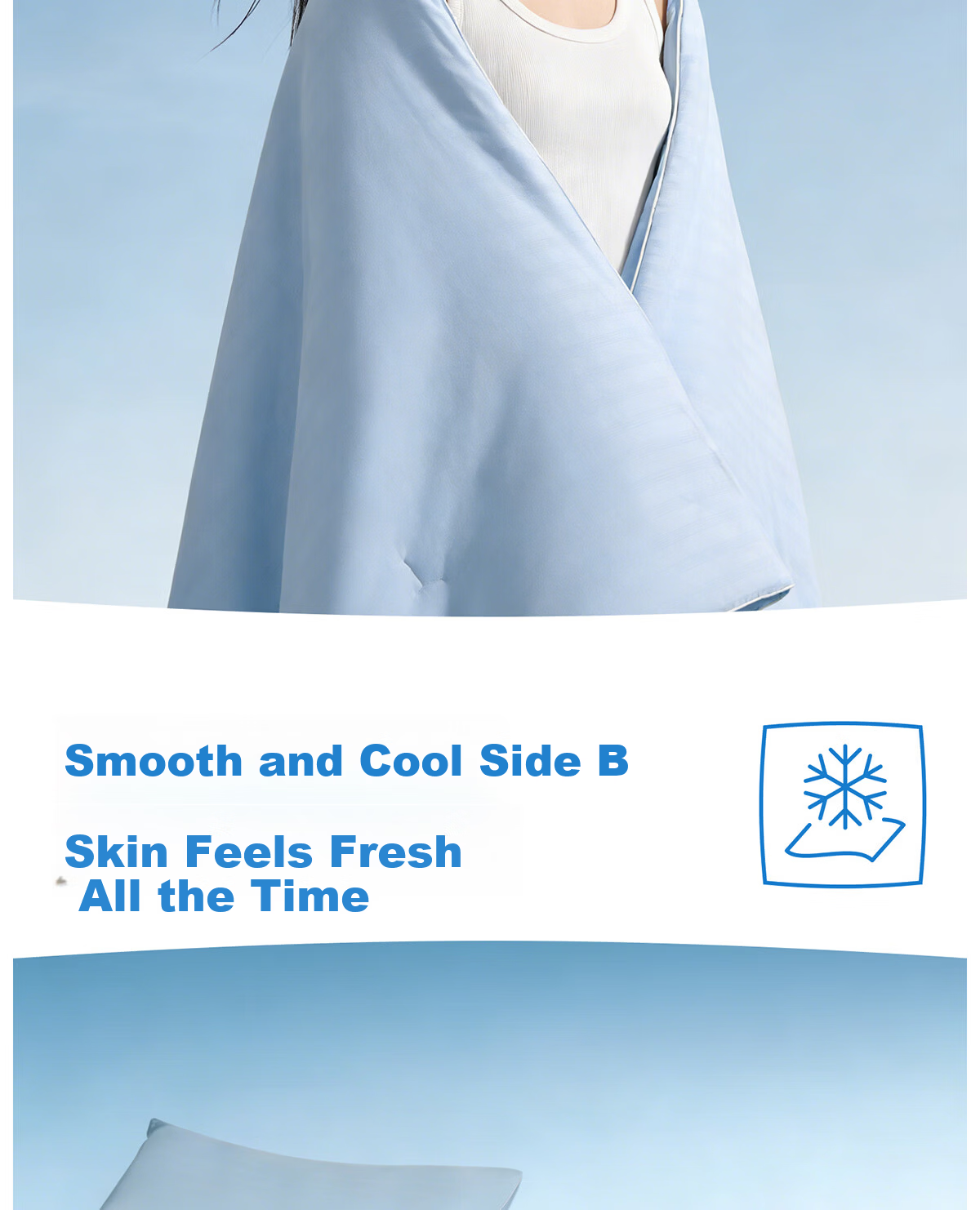 HLA 7A Antibacterial Knitted Summer Quilt Air Conditioning Quilt Summer Cooling Quilt Core Mint Green 150*200cm 4