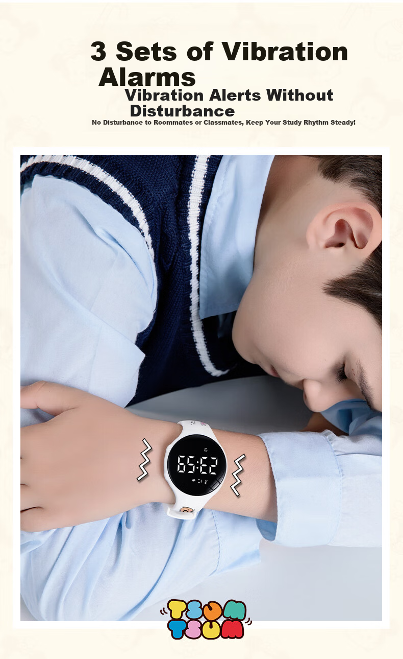 Disney Tsum Tsum Student Watch Kids Waterproof Sports Outdoor Silent Vibration Alarm Electronic Multifunctional Boys Middle School 4