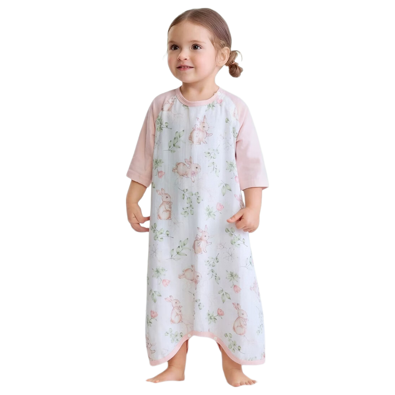 JOYNCLEON Kids Bamboo Cotton Gauze Pajamas Spring Summer Baby Homewear Set Boys Girls Air Conditioning Clothes Jyf195982