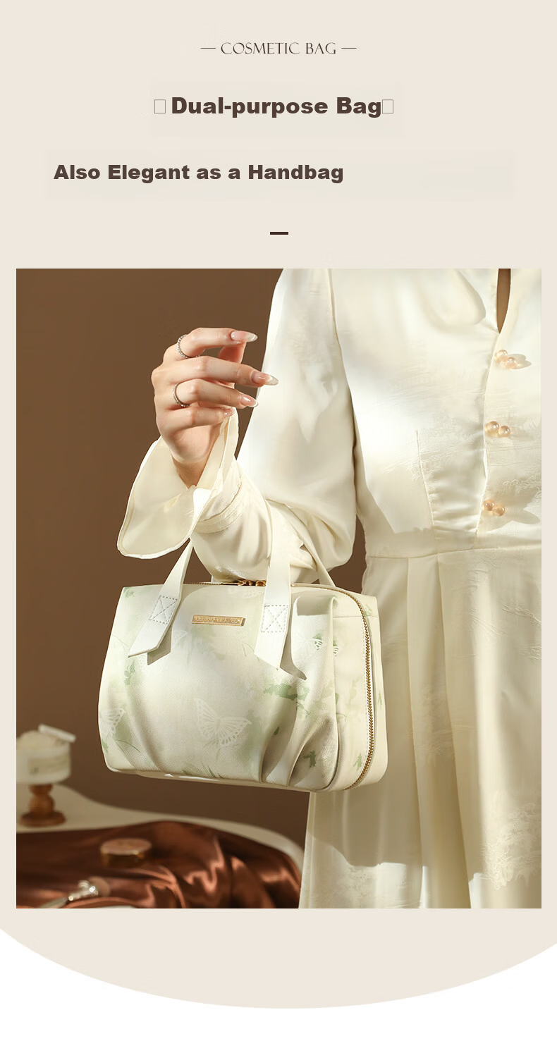 LOHO Travel Makeup Bag Portable Women's 2026 New High-Value Large Capacity Toiletry Skincare Storage Pouch Box Bag 5