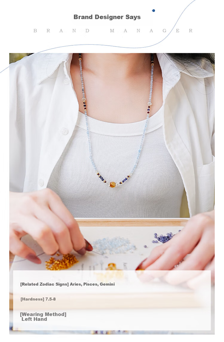 AMY’S GARDEN Natural Aquamarine Necklace Women Yellow Citrine Bracelet Jewelry Price Guarantee 618 Birthday Gift for Girlfriend 4