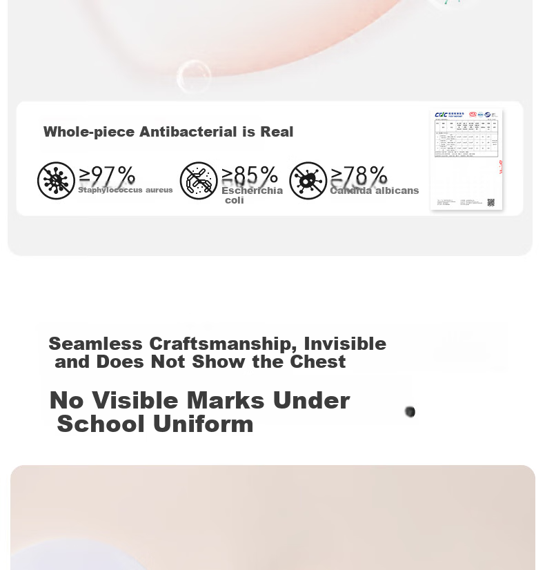 Meishianxuan Junior High School Girls Development Period Sports Vest Bra for Teenage Girls High School Girls Large Kids 12