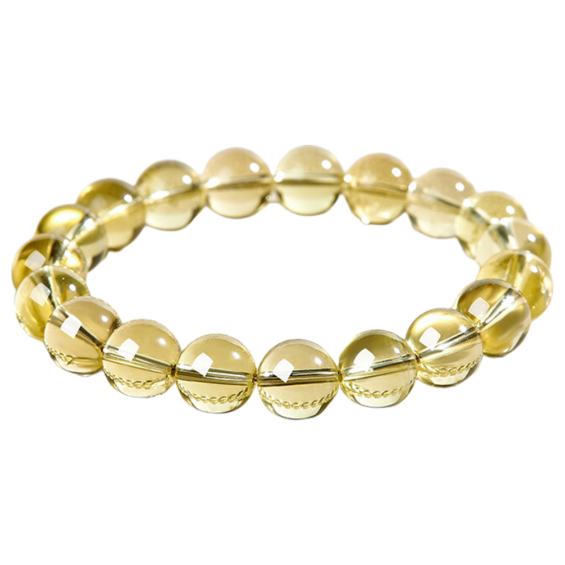 Emei Mountain Yellow Crystal Bracelet High Transparency Genuine Crystal Wristband Unisex Birthday Gift for Mom Mother's Day Present