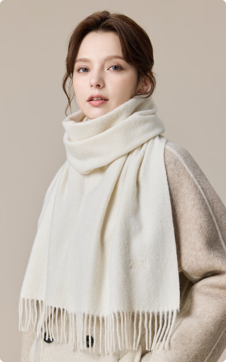 JIUMU 100% Cashmere Scarf for Women, Autumn And Winter Shawl, Warm Neck Wrap, Gift for Girls, National Day Birthday Present, Gift Box Packaging 4