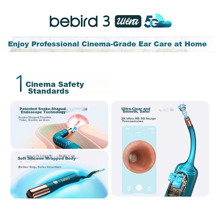 Bebird 3 UltraX Visual Ear Cleaner Hummingbird 2K HD Ear Care Device Birthday Gift Premium Gift Box 6