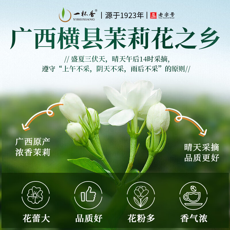 一杯香茶叶茉莉花茶香毫特级500g2026新茶礼盒装送礼茉莉绿茶自己喝散装