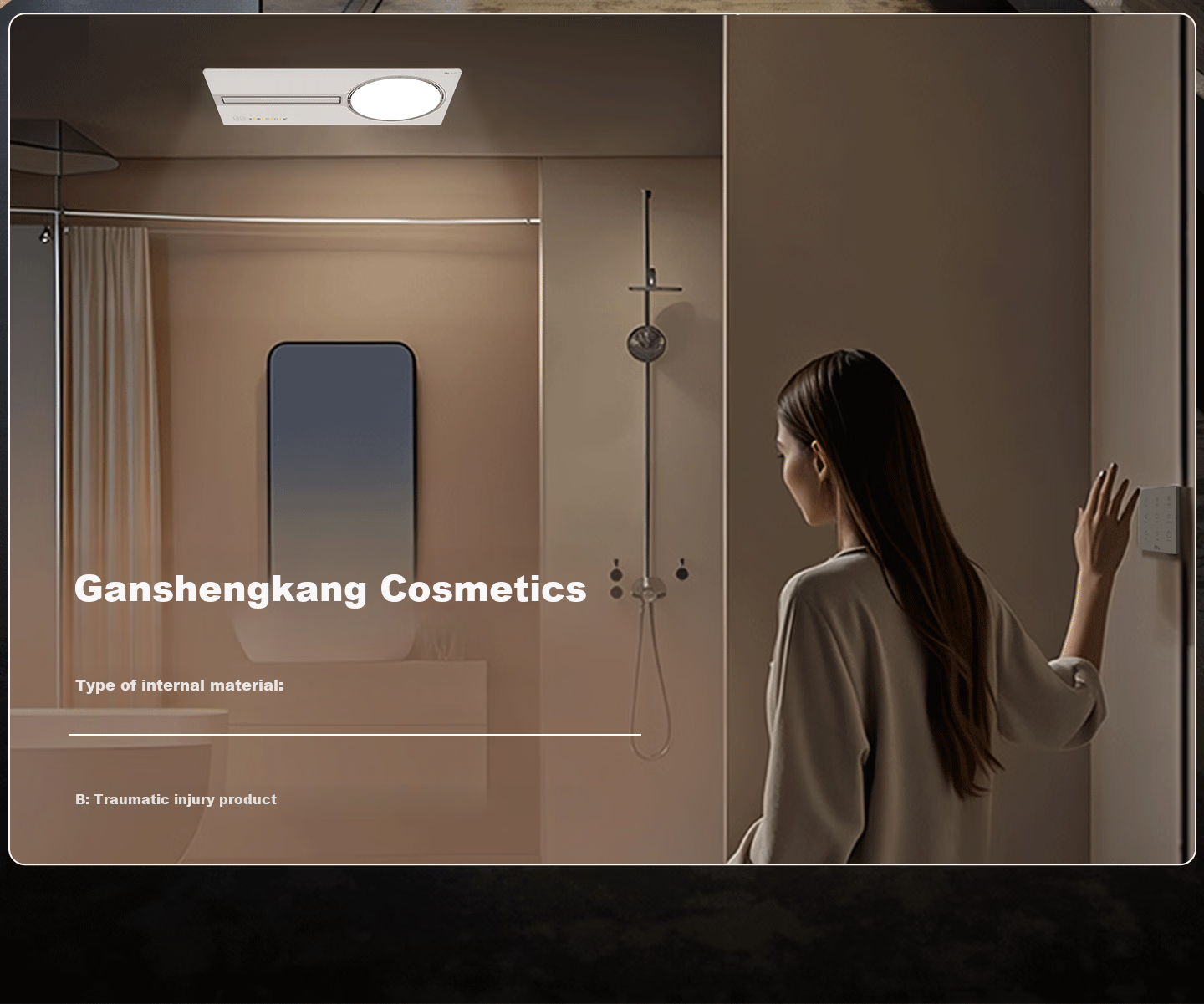 Foshan Lighting Smart Thermostatic Warm Air Bathroom Heater with Lighting and Exhaust, Ring-shaped OH Ion Sterilization, AI Voice Control X1 16